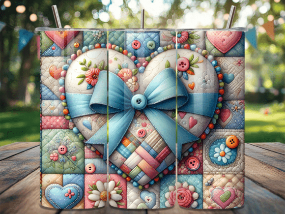 Download Quilted Heart Patchwork Valentine Tumble - Patchwork valentine Collection